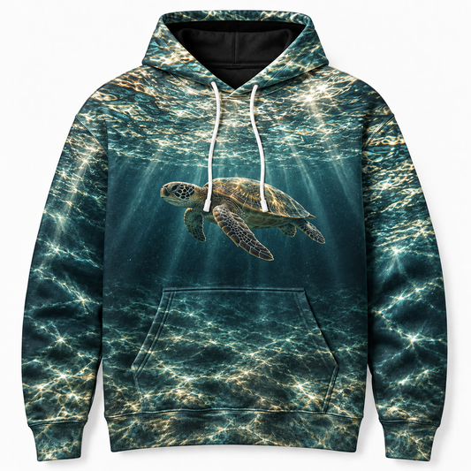 Ripple Ceiling Sea Turtle Hoodie — Underwater Ceiling Print