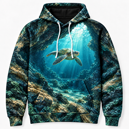 Archway Refuge Sea Turtle Hoodie — Sea Cave Print