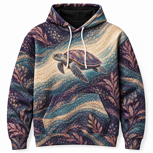 Loomlight Sea Turtle Hoodie — Raised Thread Print