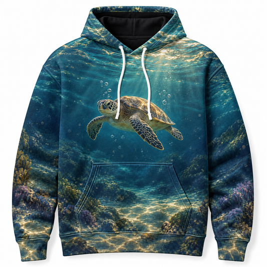Openwater Pause Sea Turtle Hoodie — Still Swimming Print