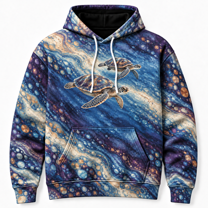 Companion Current Sea Turtle Hoodie — Parallel Swimmers Print