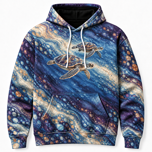 Companion Current Sea Turtle Hoodie — Parallel Swimmers Print