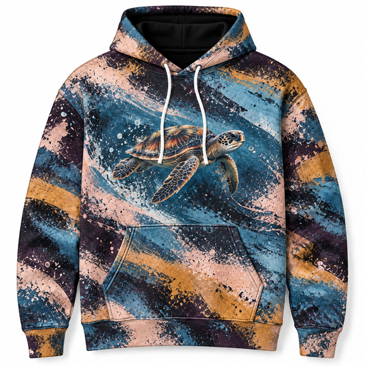 Rollerwake Sea Turtle Hoodie — Ink Roller Print