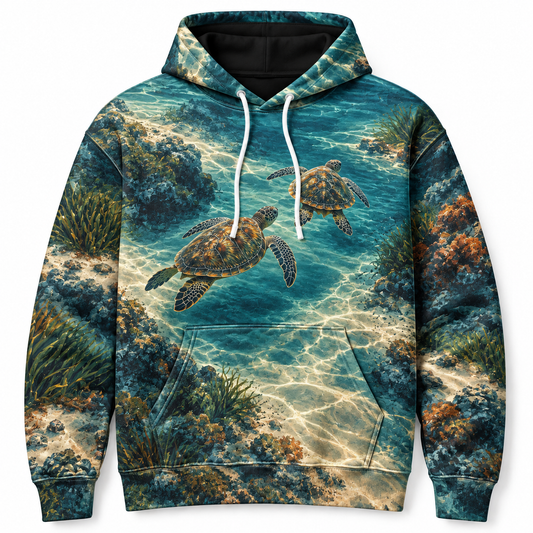 Homeward Company Sea Turtle Hoodie — Shared Channel Print