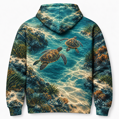 Homeward Company Sea Turtle Hoodie — Shared Channel Print