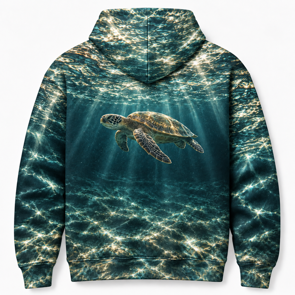 Ripple Ceiling Sea Turtle Hoodie — Underwater Ceiling Print
