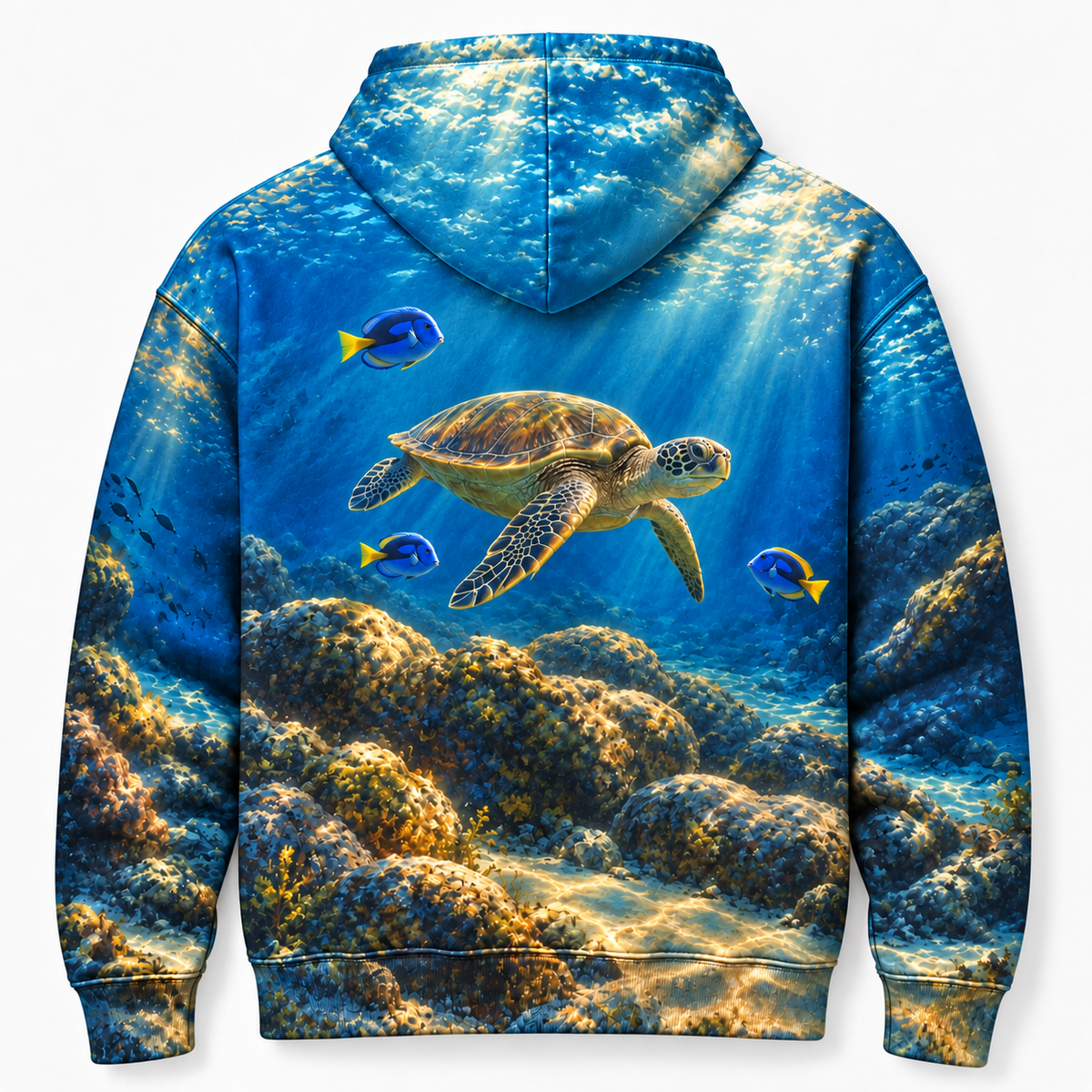 Cleaning Station Sea Turtle Hoodie — Reef Fish Encounter Print
