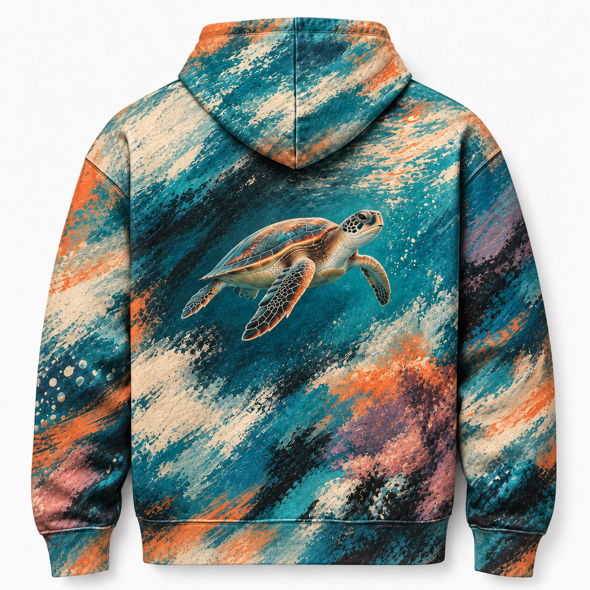 Drybrush Coast Sea Turtle Hoodie — Dry Brush Print