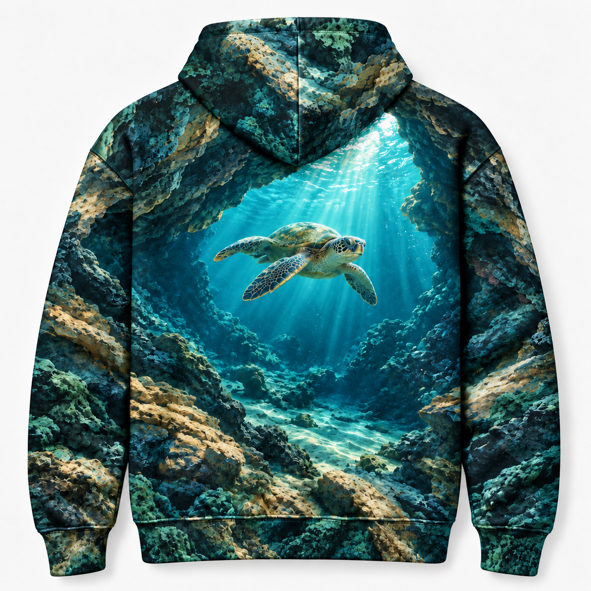 Archway Refuge Sea Turtle Hoodie — Sea Cave Print