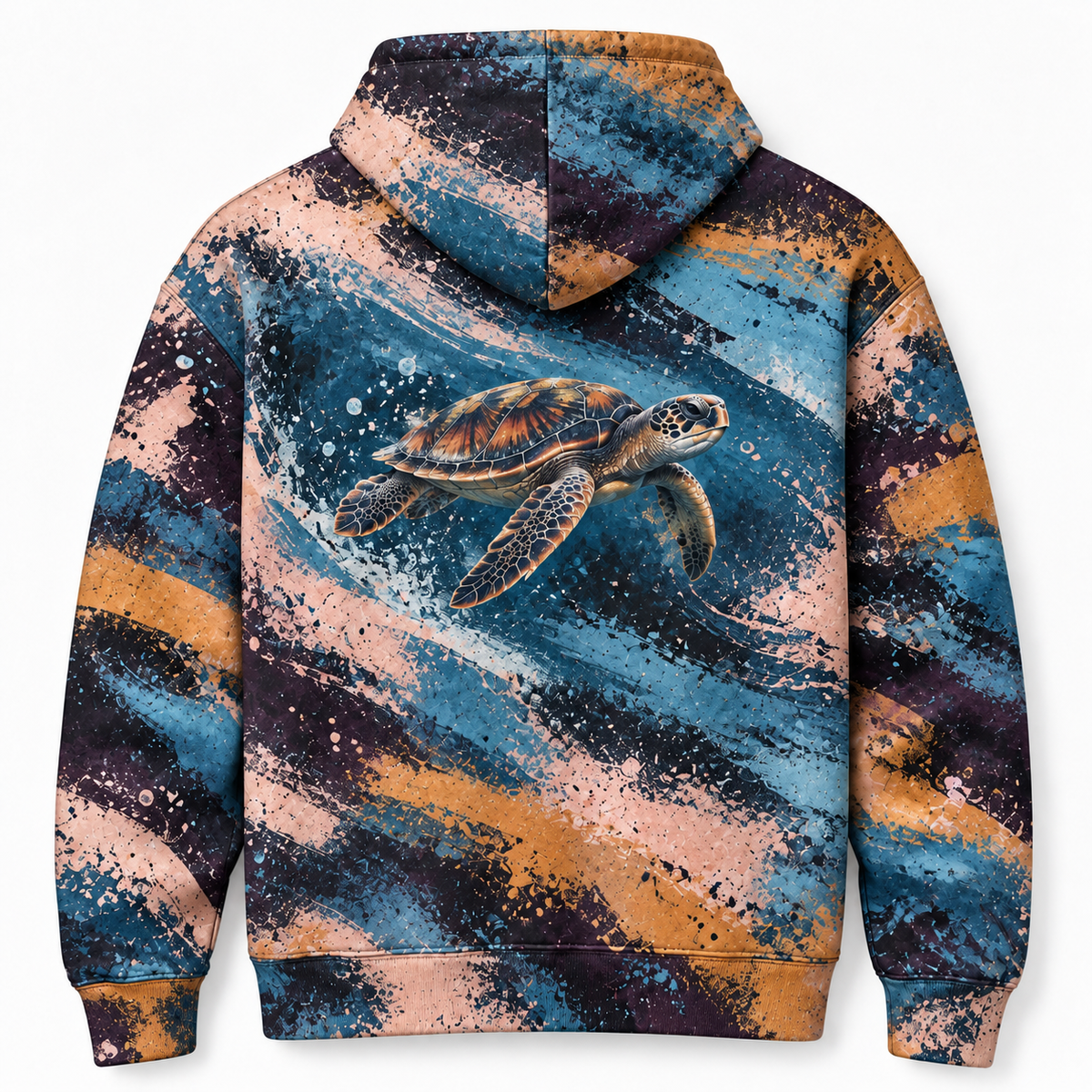 Rollerwake Sea Turtle Hoodie — Ink Roller Print