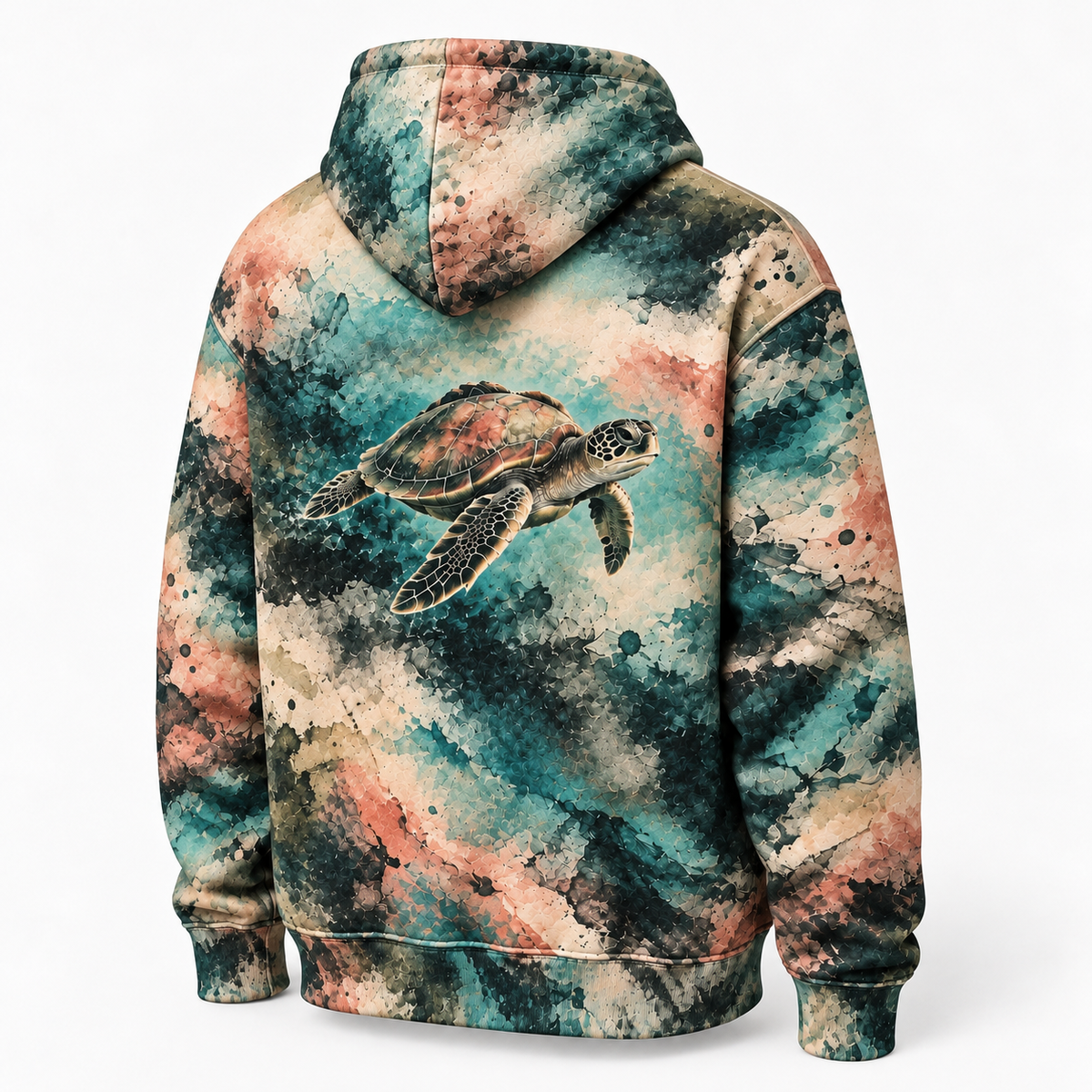 Monotype Wake Sea Turtle Hoodie — Ink Transfer Print