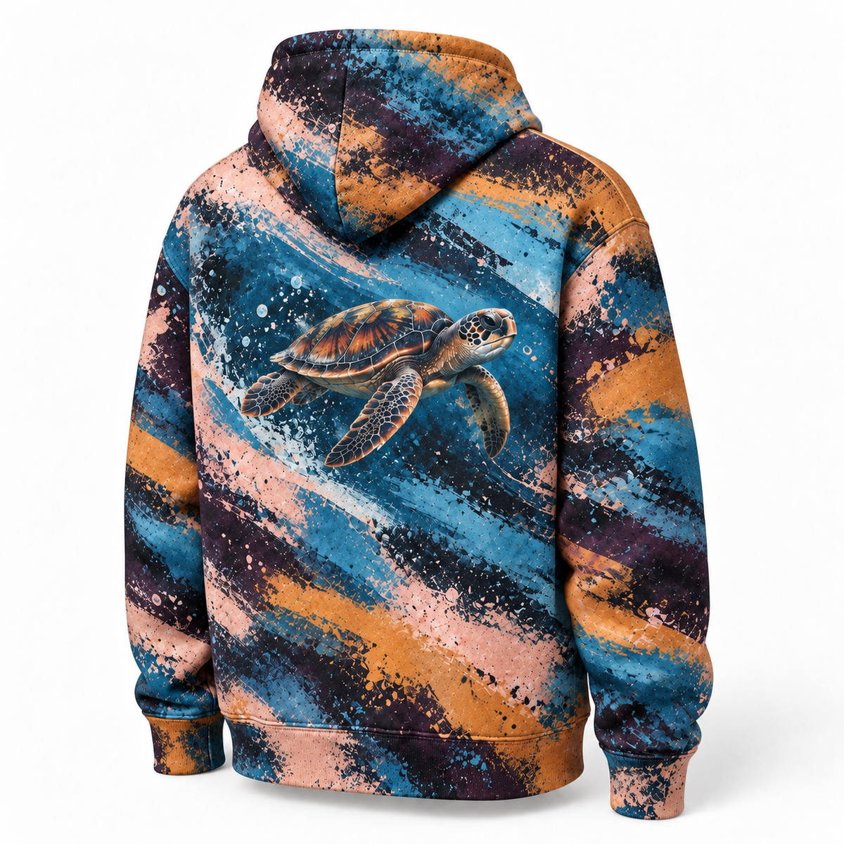 Rollerwake Sea Turtle Hoodie — Ink Roller Print