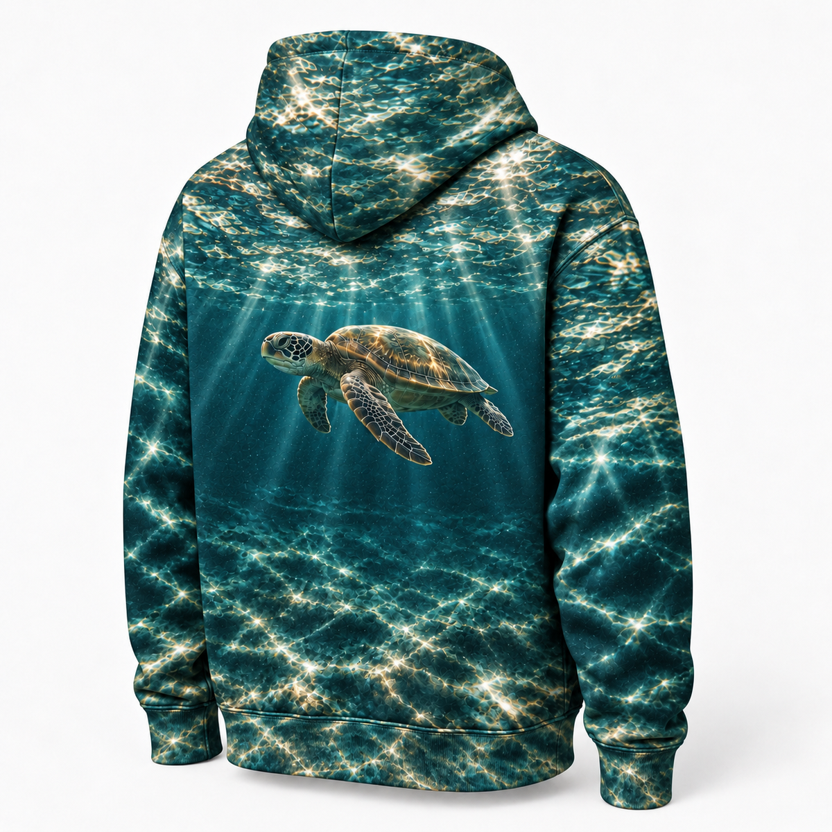 Ripple Ceiling Sea Turtle Hoodie — Underwater Ceiling Print