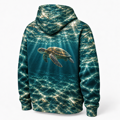 Ripple Ceiling Sea Turtle Hoodie — Underwater Ceiling Print