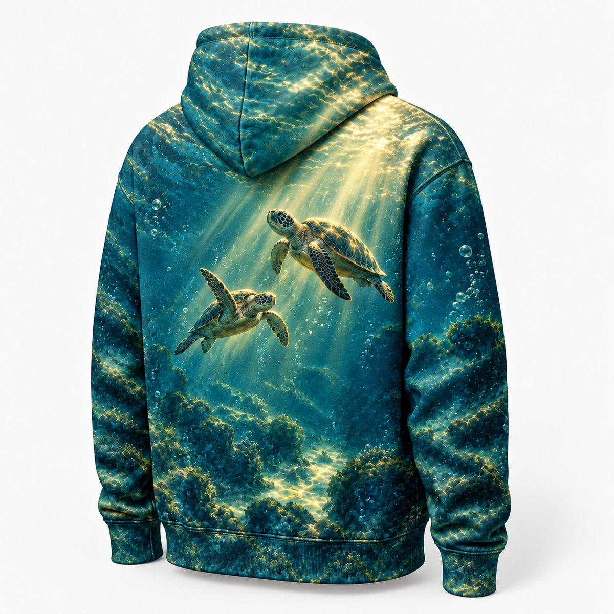 Passing Light Sea Turtle Hoodie — Companion Lightbeam Print