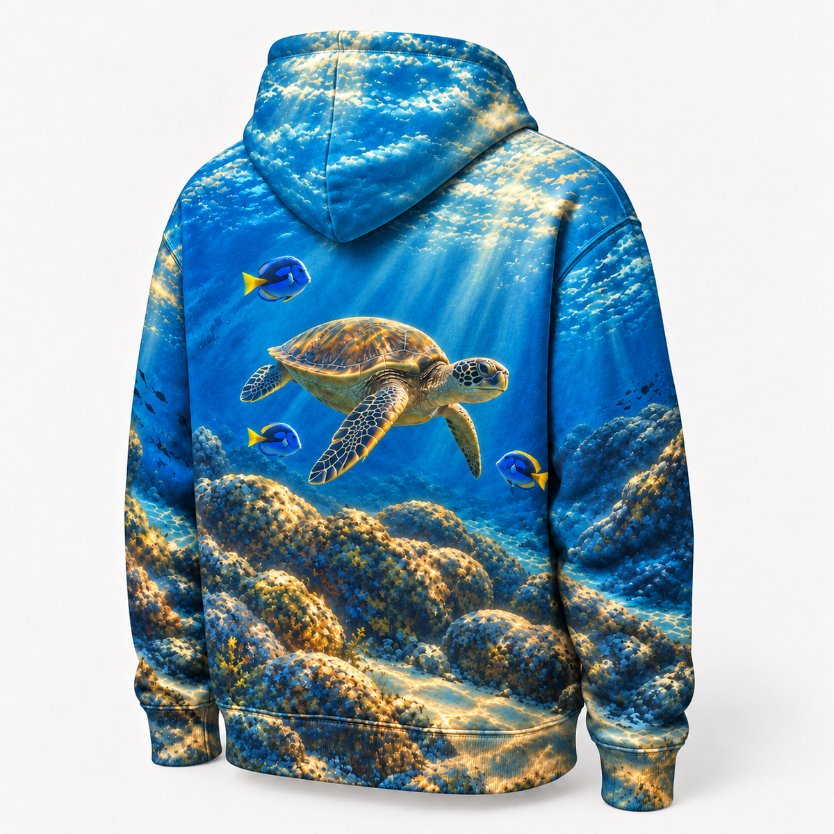 Cleaning Station Sea Turtle Hoodie — Reef Fish Encounter Print