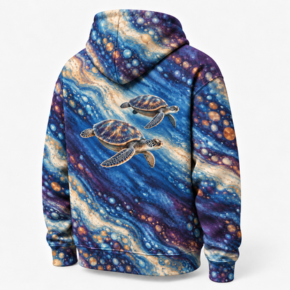 Companion Current Sea Turtle Hoodie — Parallel Swimmers Print