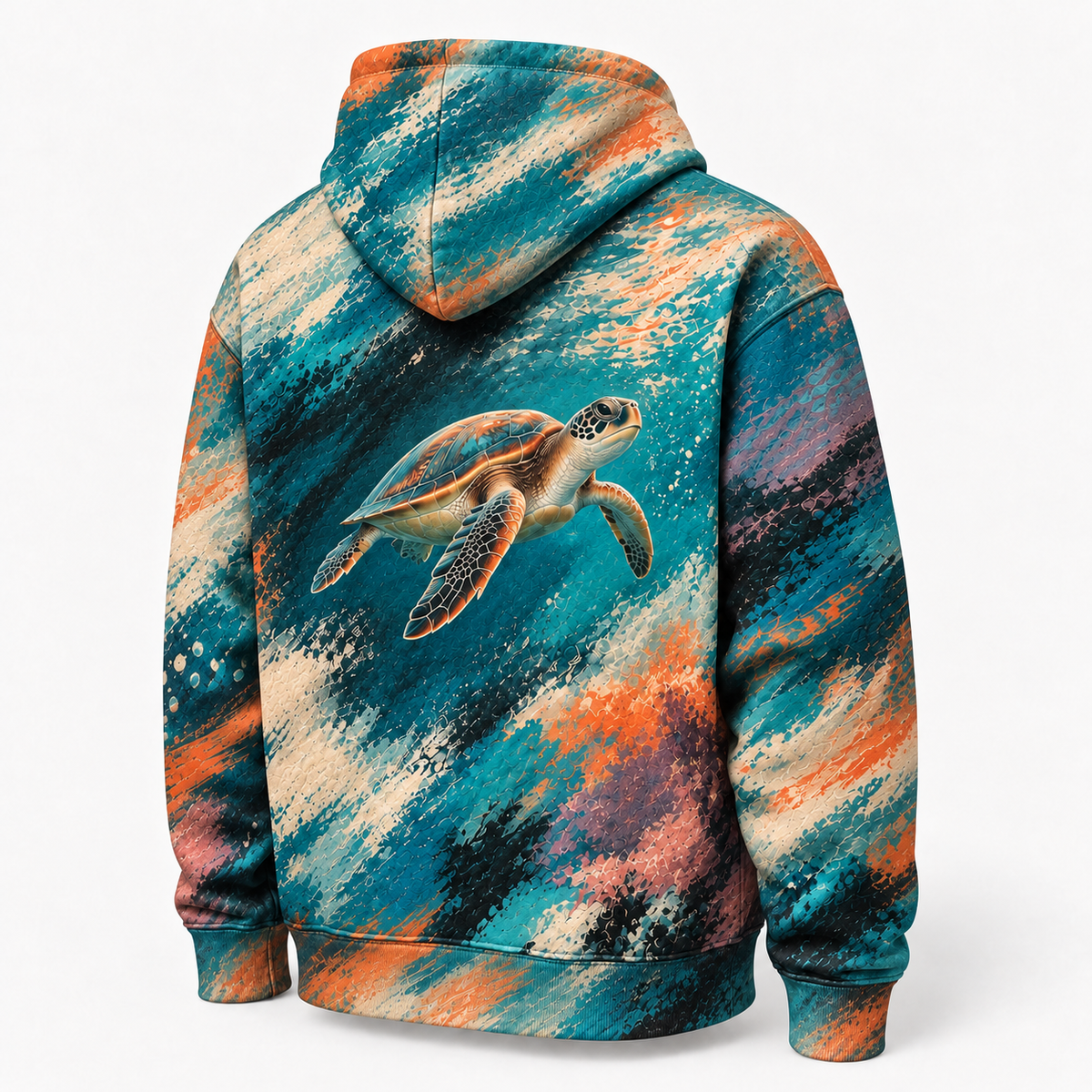 Drybrush Coast Sea Turtle Hoodie — Dry Brush Print