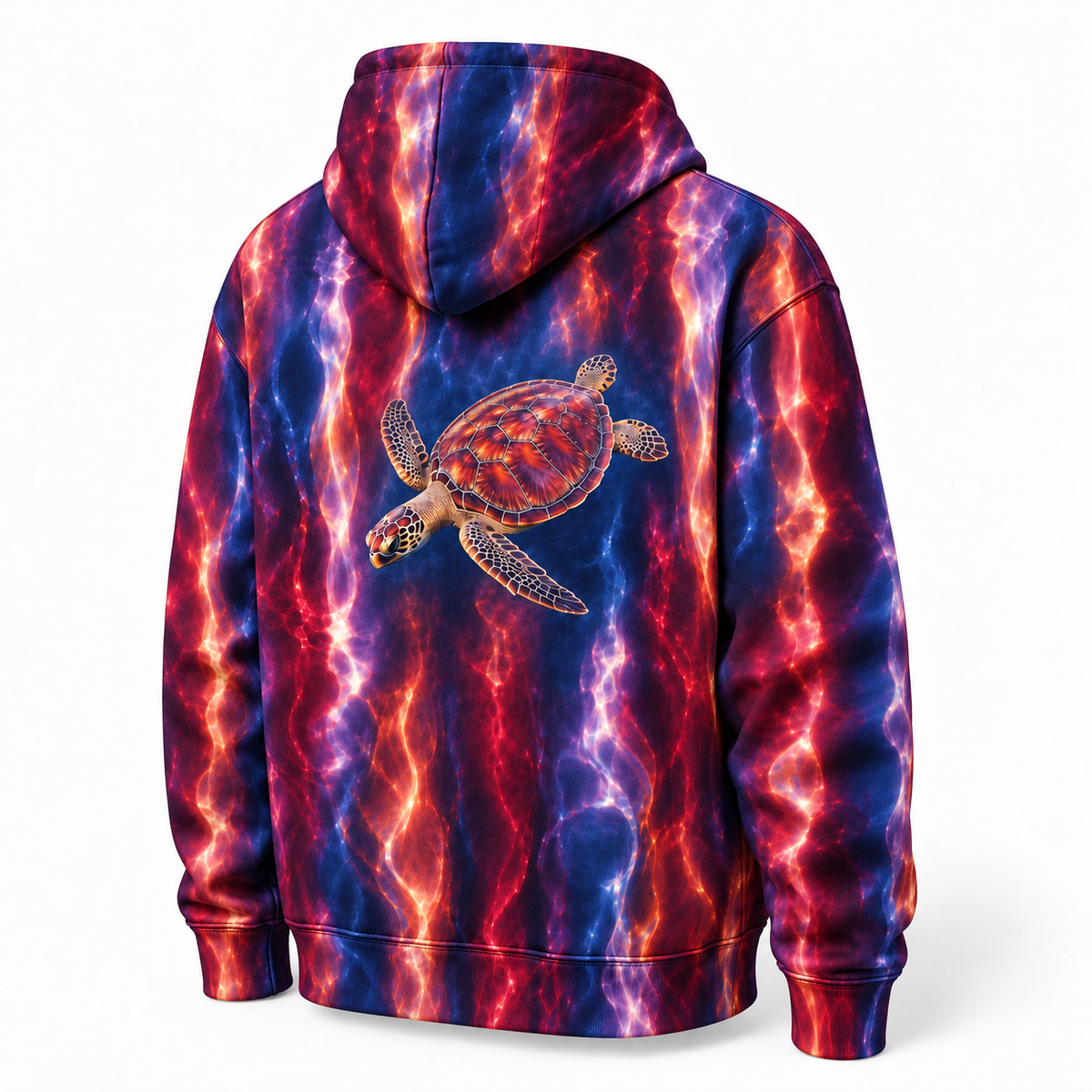 Wineglass Water Sea Turtle Hoodie — Reflected Facet Print