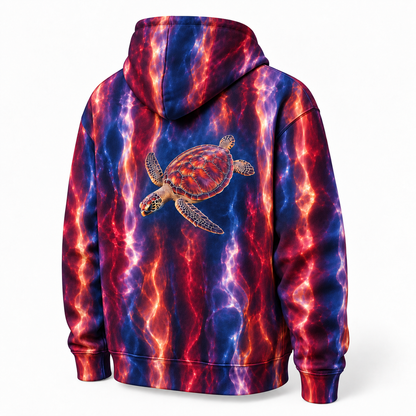 Wineglass Water Sea Turtle Hoodie — Reflected Facet Print