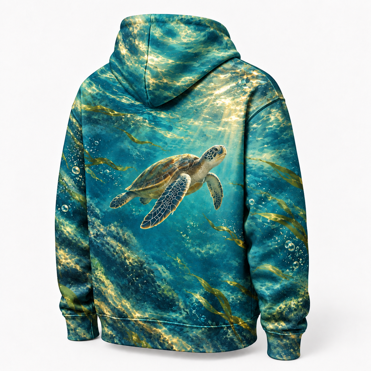 Current Rider Sea Turtle Hoodie — Banking Turtle Print