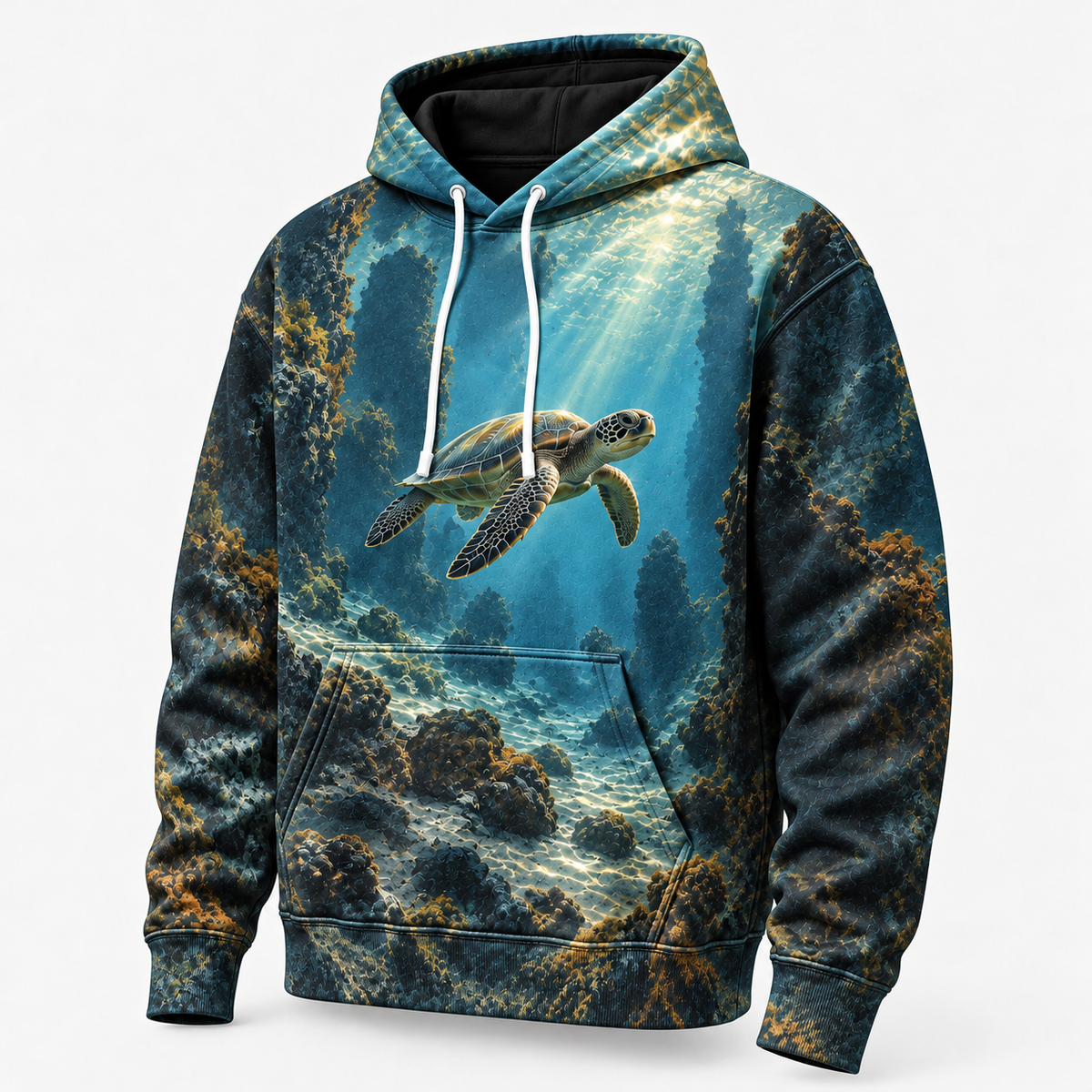 Pillar Channel Sea Turtle Hoodie — Basalt Corridor Print