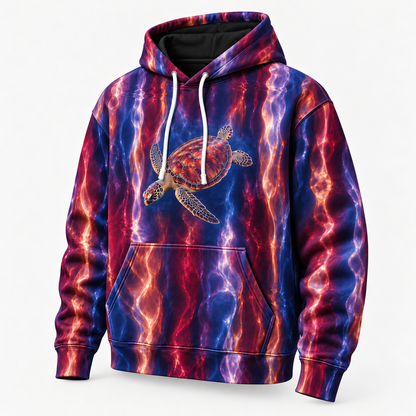Wineglass Water Sea Turtle Hoodie — Reflected Facet Print