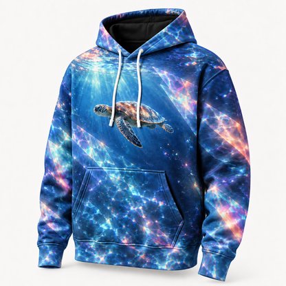 Prism Passage Sea Turtle Hoodie — Refracted Light Print