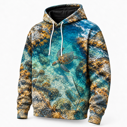 Rockpool Overlook Sea Turtle Hoodie — Elevated Coast Print