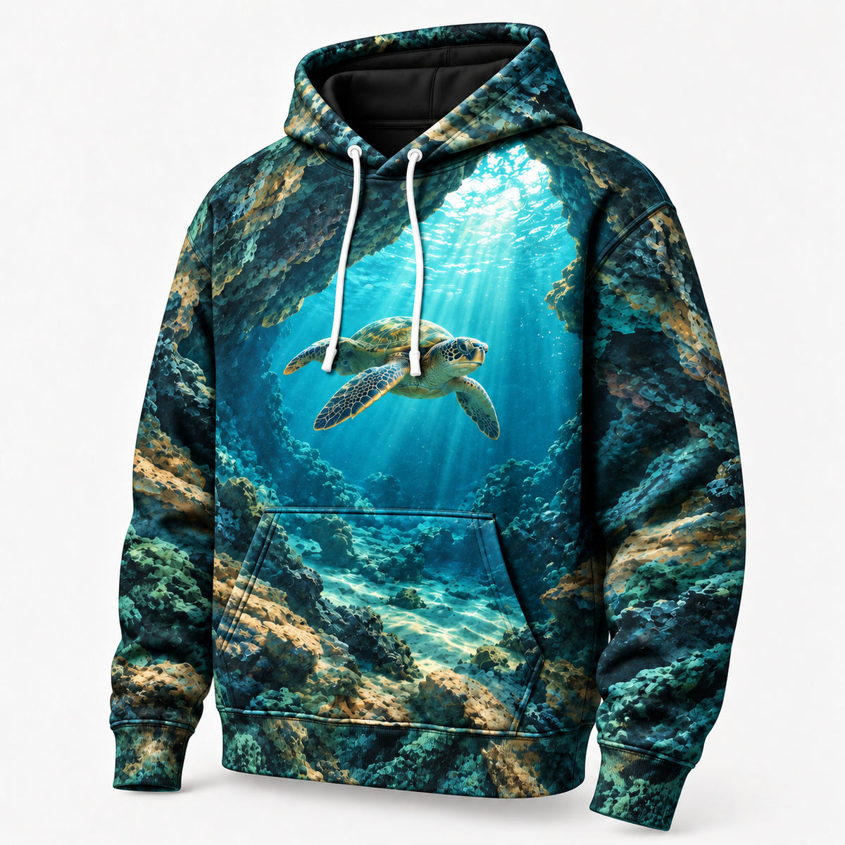 Archway Refuge Sea Turtle Hoodie — Sea Cave Print