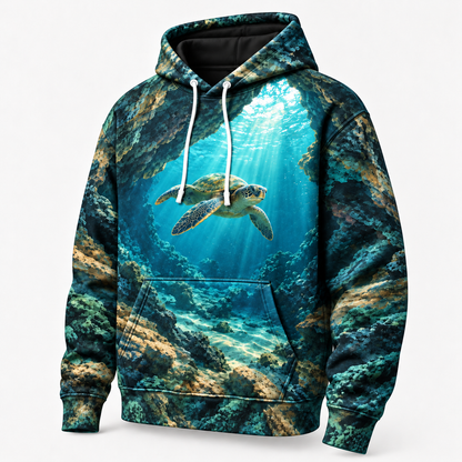 Archway Refuge Sea Turtle Hoodie — Sea Cave Print
