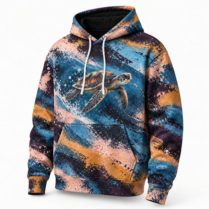 Rollerwake Sea Turtle Hoodie — Ink Roller Print