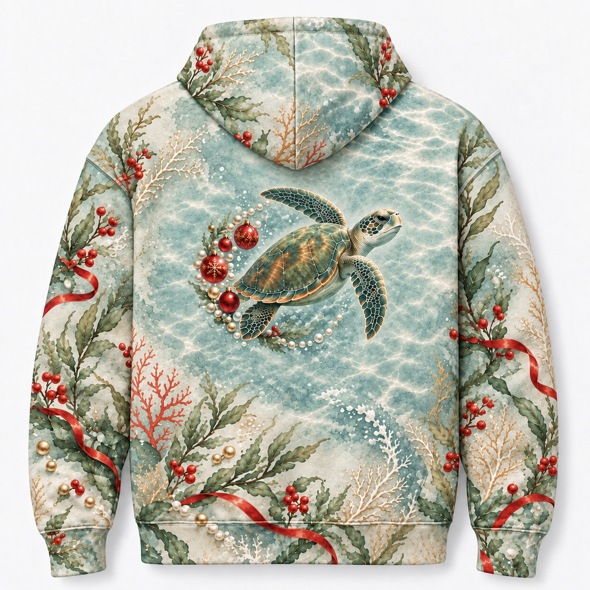 Pearl Ornament Current Sea Turtle Hoodie