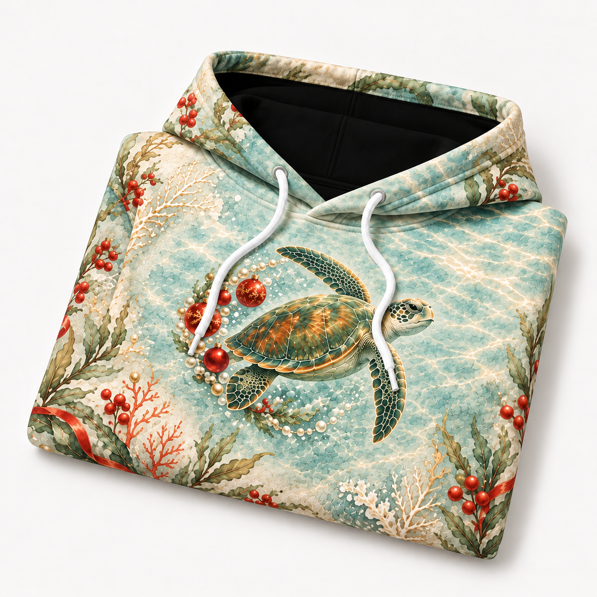 Pearl Ornament Current Sea Turtle Hoodie