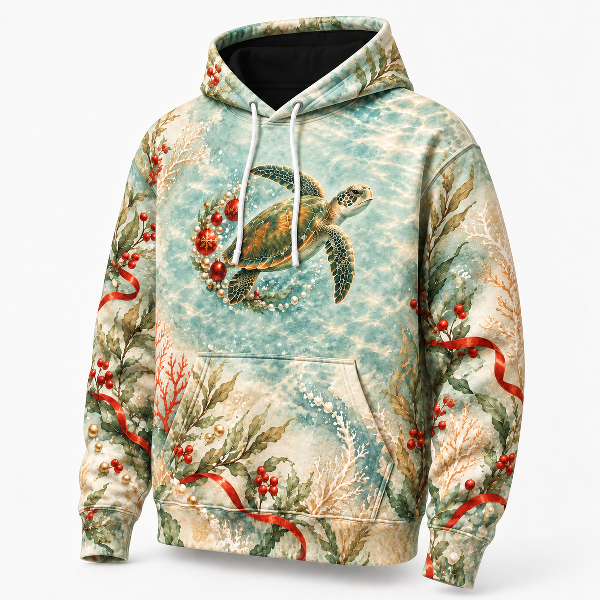 Pearl Ornament Current Sea Turtle Hoodie