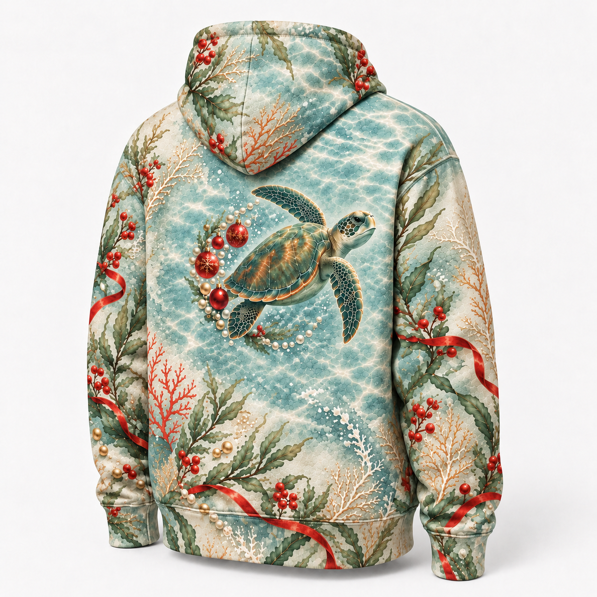Pearl Ornament Current Sea Turtle Hoodie