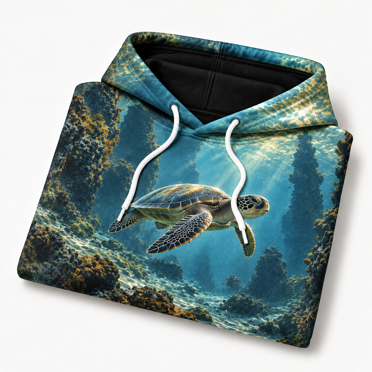 Pillar Channel Sea Turtle Hoodie — Basalt Corridor Print