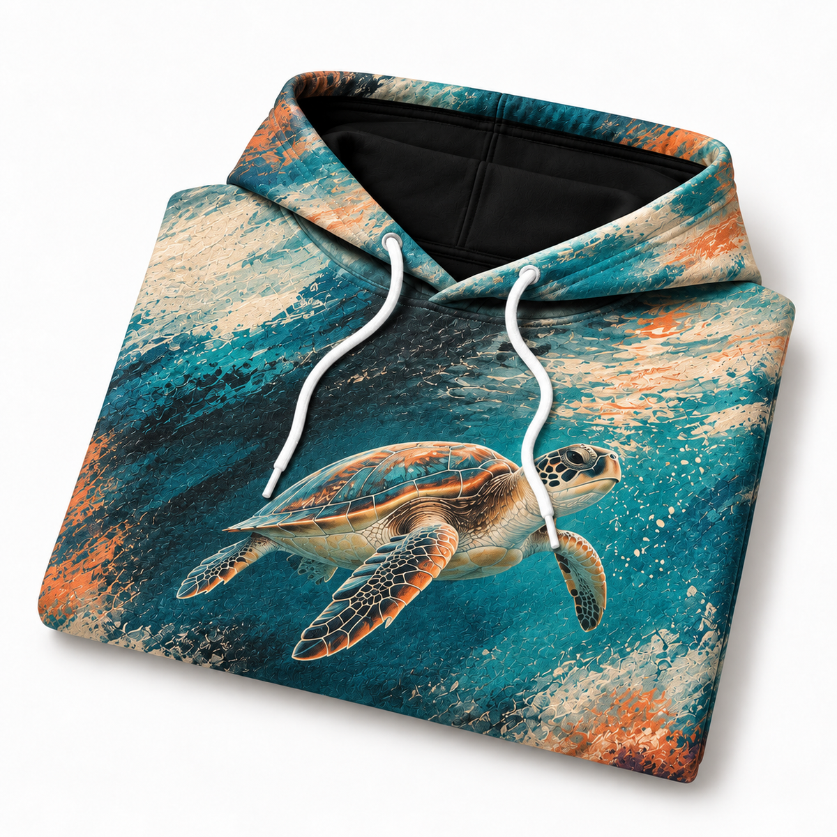 Drybrush Coast Sea Turtle Hoodie — Dry Brush Print