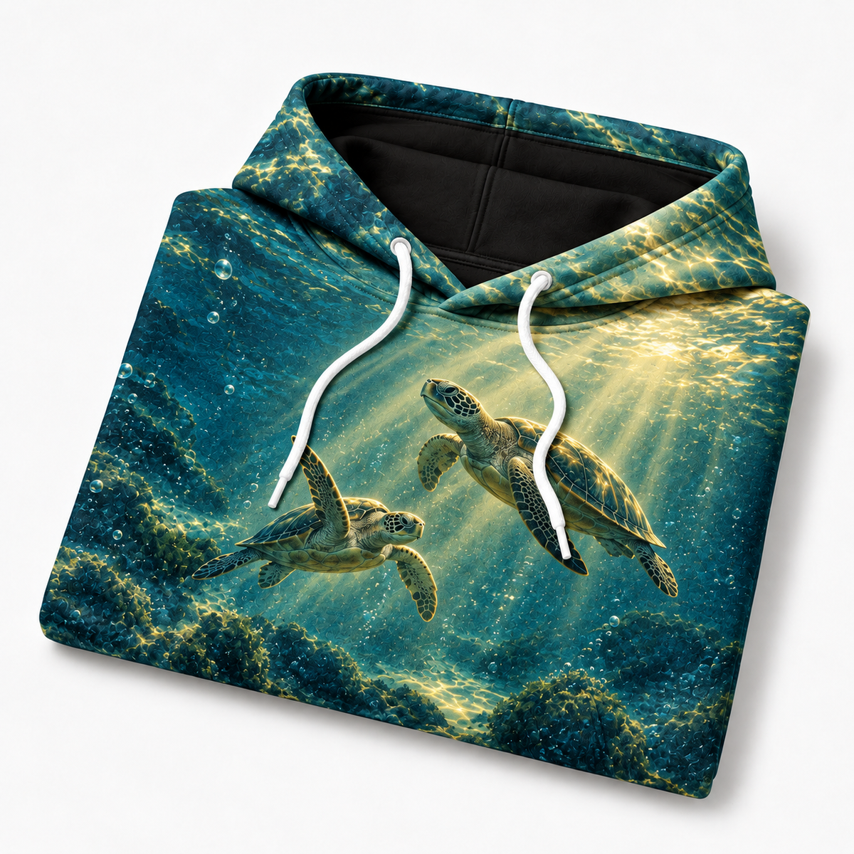 Passing Light Sea Turtle Hoodie — Companion Lightbeam Print