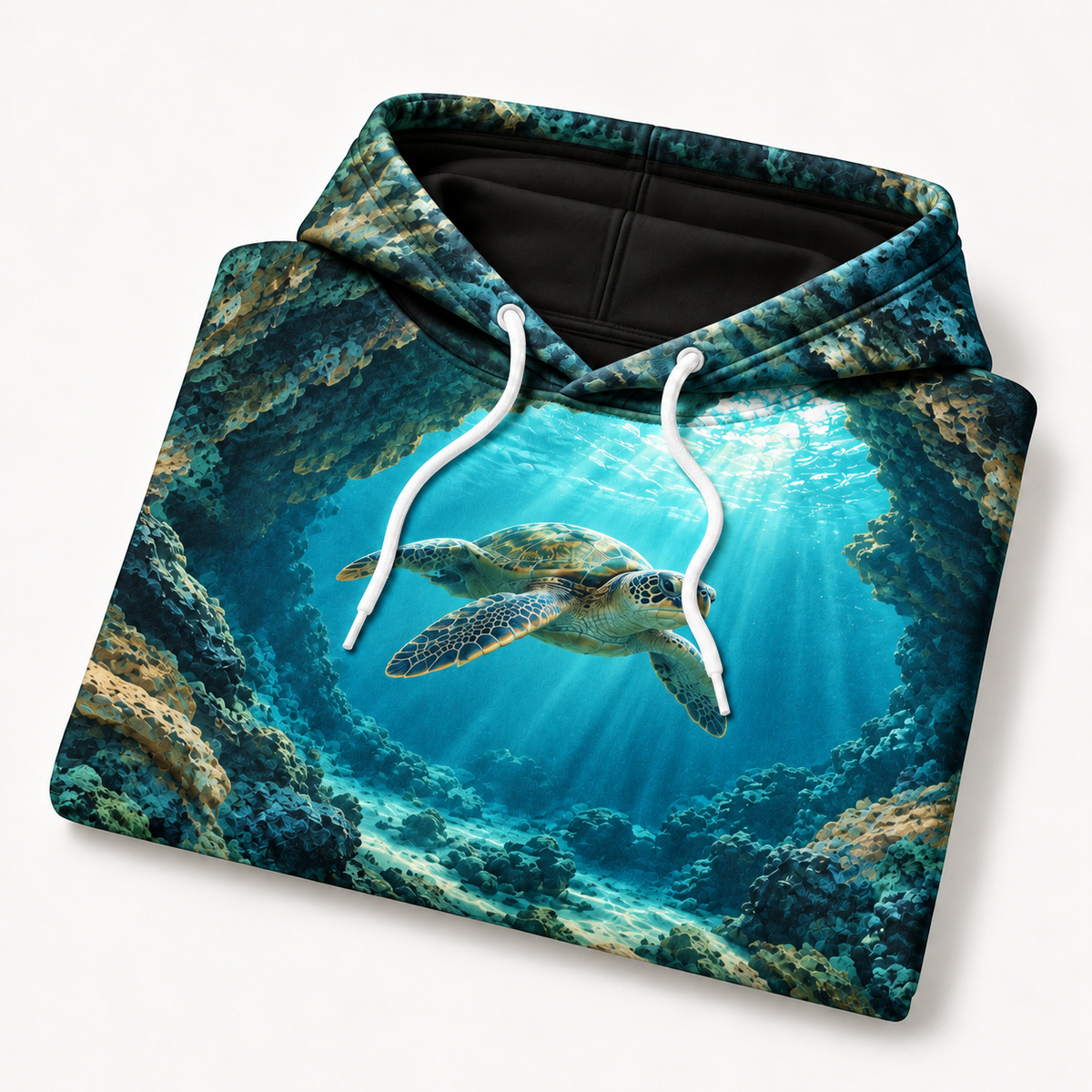 Archway Refuge Sea Turtle Hoodie — Sea Cave Print