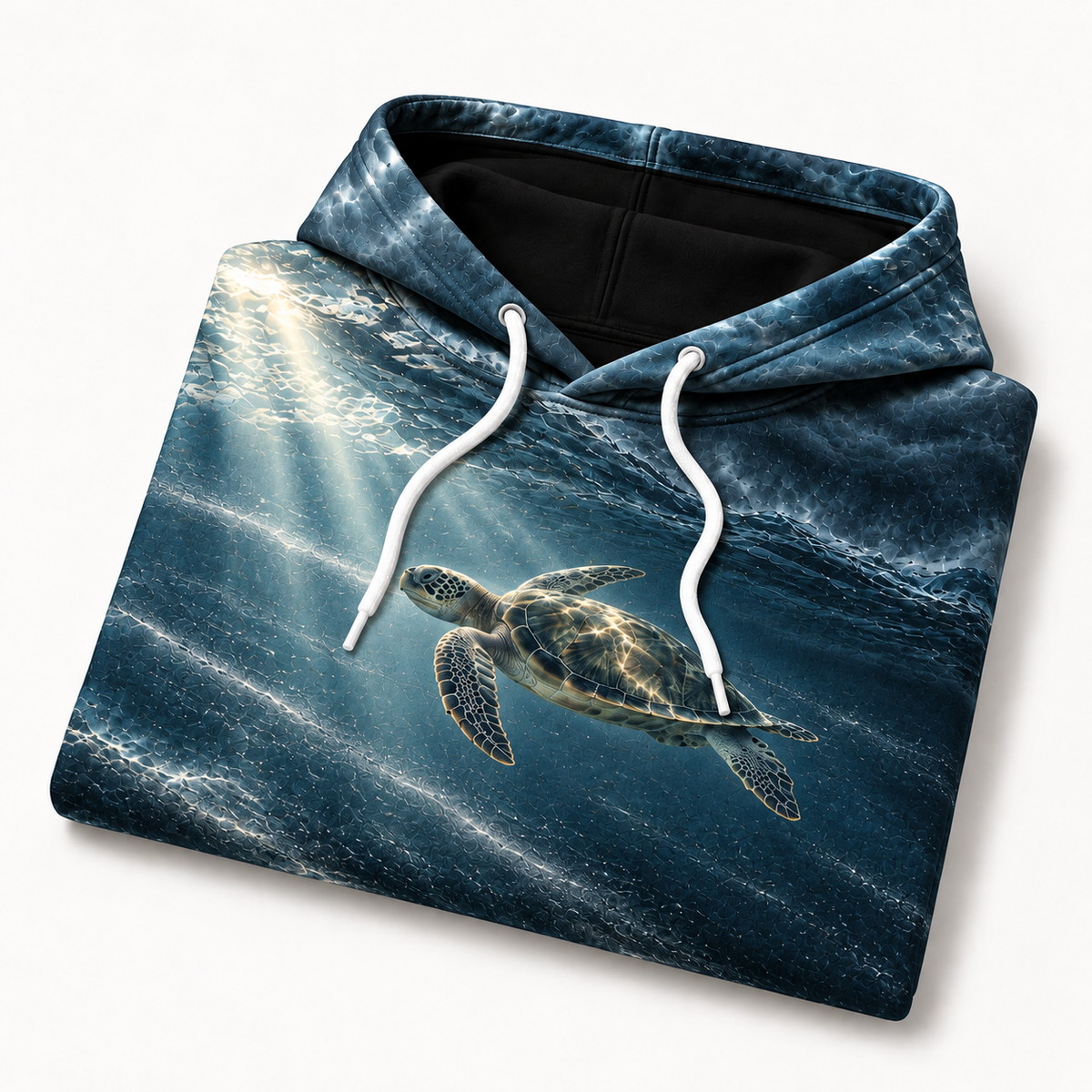 Rainfront Escape Sea Turtle Hoodie — Stormlight Ocean Print