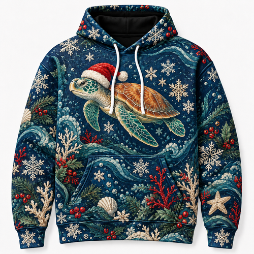 Nordic Honu Night Sea Turtle Hoodie