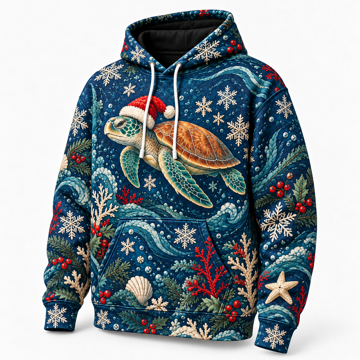 Nordic Honu Night Sea Turtle Hoodie