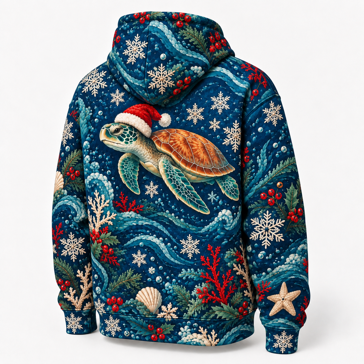 Nordic Honu Night Sea Turtle Hoodie