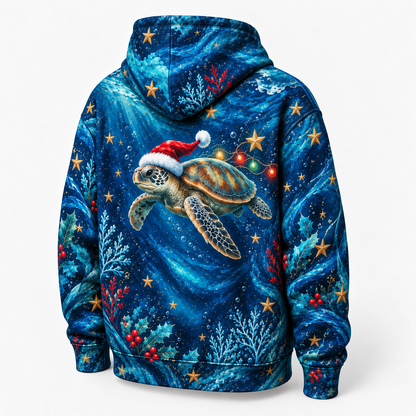 Starlight Santa Dive Sea Turtle Hoodie