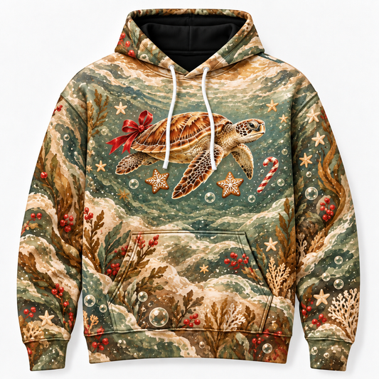Gingerbread Coast Sea Turtle Hoodie