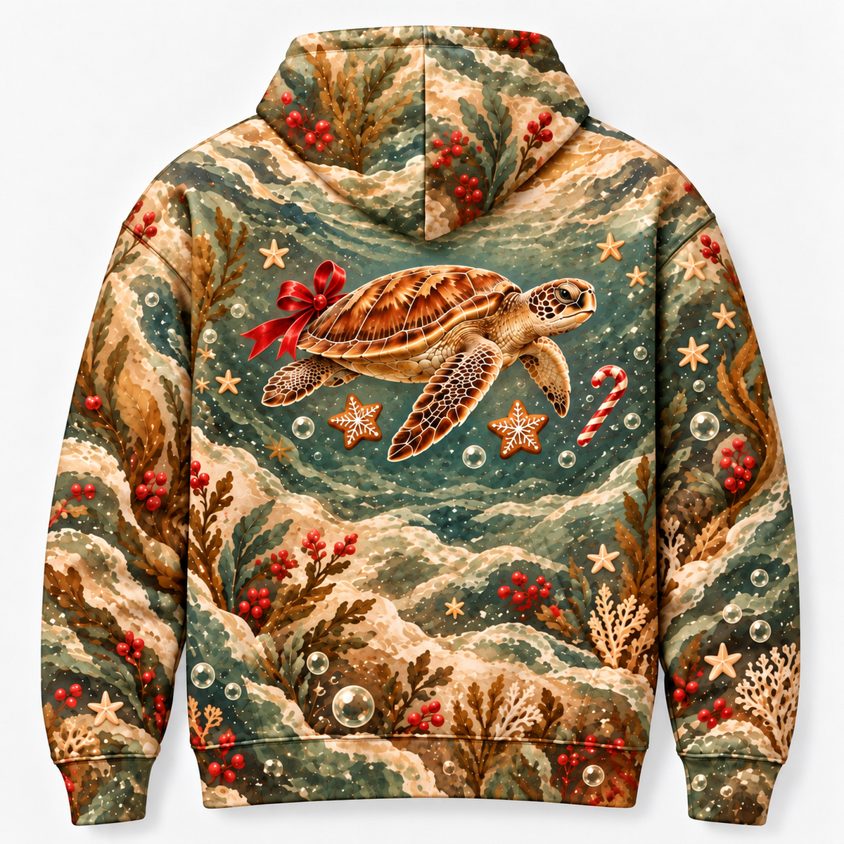 Gingerbread Coast Sea Turtle Hoodie