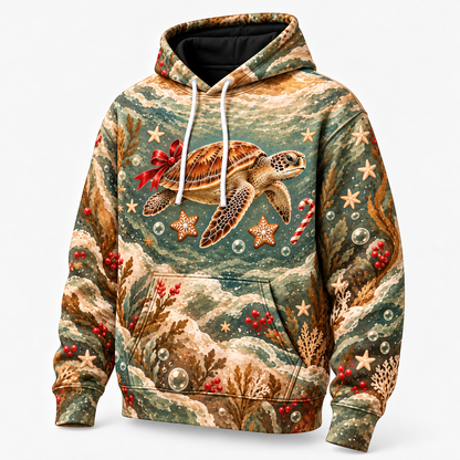 Gingerbread Coast Sea Turtle Hoodie