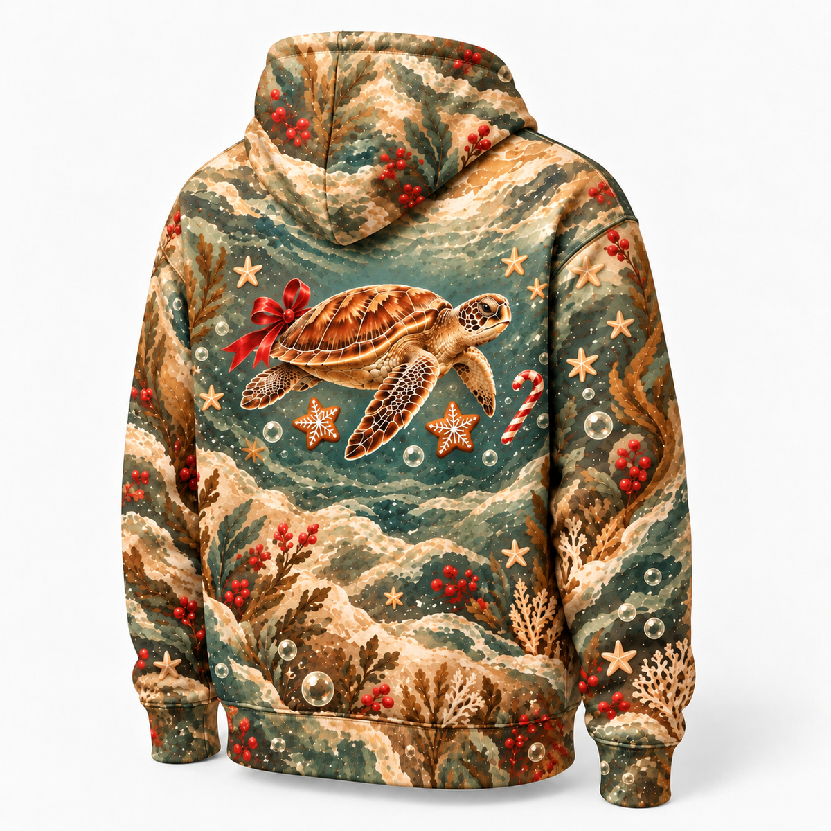 Gingerbread Coast Sea Turtle Hoodie