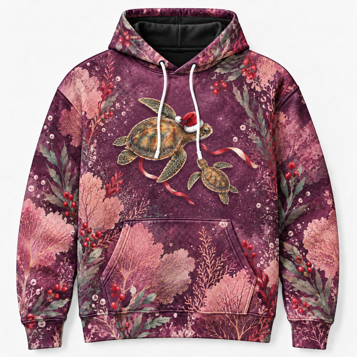 Mother and Baby Noel Sea Turtle Hoodie